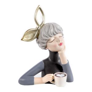 Statuette Donna avec une tasse de café