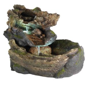 Fontaine roche cascade polyresine